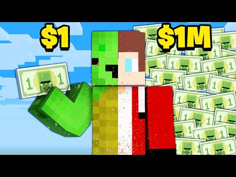 Mikey and JJ's EPIC Minecraft Rags to Riches!