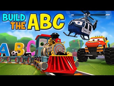 appMink build the ABC with Alphabet Train Monster Truck Police Helicopter and School Bus