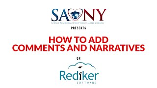 How to Add Comments and Narratives on Rediker