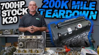 700WHP AWD Turbo Honda K20 STOCK 200,000 Mile Engine Teardown by  That Racing Channel