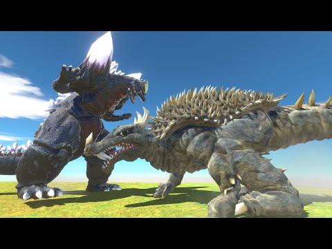 SpaceGodzilla VS Anguirus - Animal Revolt Battle Simulator