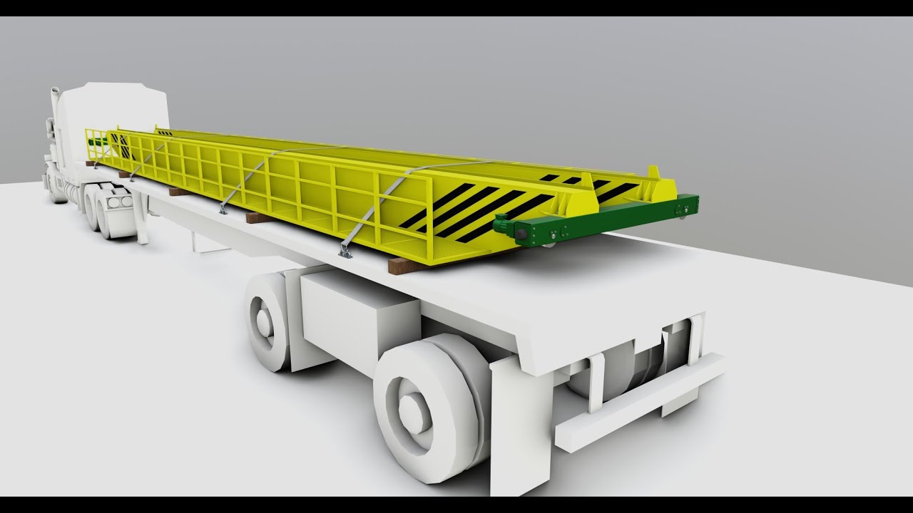 CARGO MODELS FOR TRUCK TRAILER-Overhead Crane Type-1 3D Model