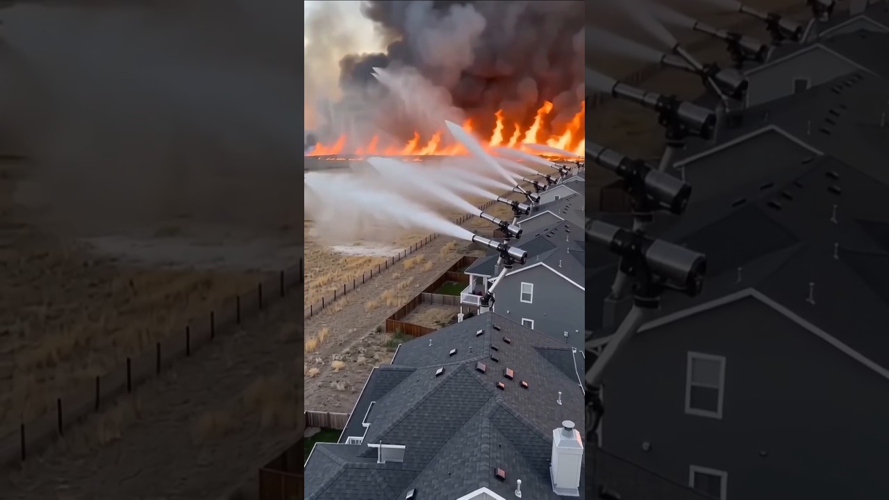 Autonomous Residential Fire Suppression Systems Deploy in Response to Incoming Wildfire