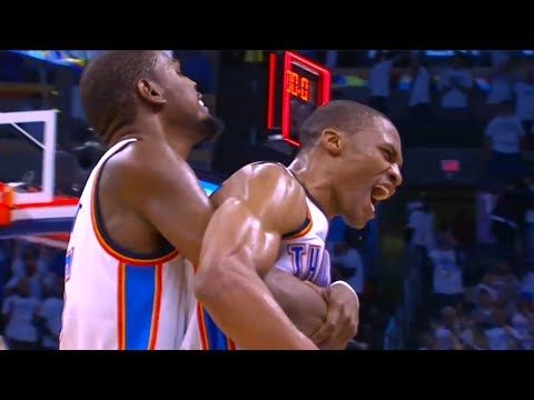 Iconic Moments from the Legendary Duo of Kevin Durant & Russell Westbrook..