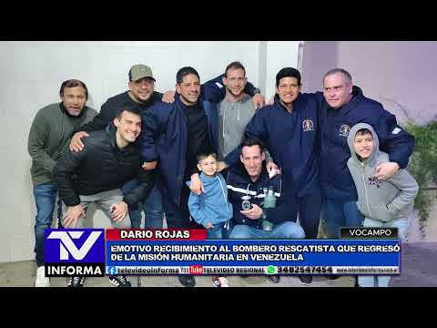 Recibimiento a DARIO ROJAS bombero rescatista que viajó a Venezuela