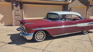 1957 Pontiac Star Chief Hardtop Coupe Custom Start Up and Drive By