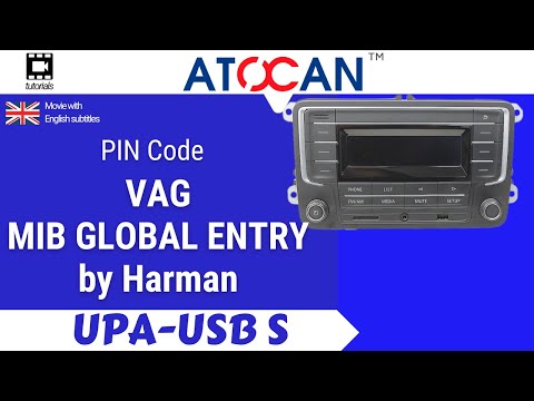 VAG MIB GLOBAL ENTRY by Harman - Reading PIN Code by SN by UPA USB-S