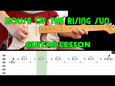 HOUSE OF THE RISING SUN - Guitar lesson (with tabs) - The Ventures