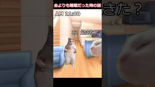 お金よりも眠いが勝った時の話　#猫ミーム  #猫マニ