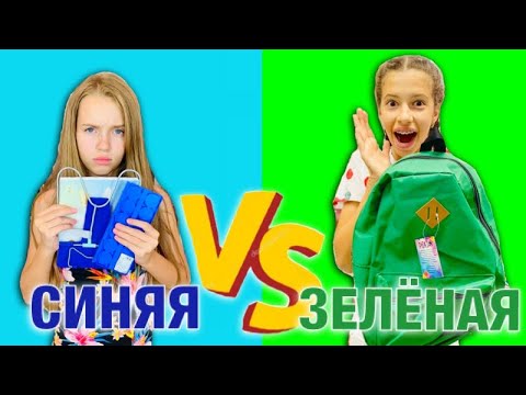ПОКУПАЮ КАНЦЕЛЯРИЮ Челлендж СИНЯЯ VS ЗЕЛЕНАЯ / Школа BACK TO SCHOOL / НасФи Дин против НАША МАША