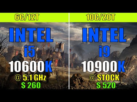 CORE i5 10600K (OC) vs CORE i9 10900K (STOCK) | 16 PC GAMES TEST |