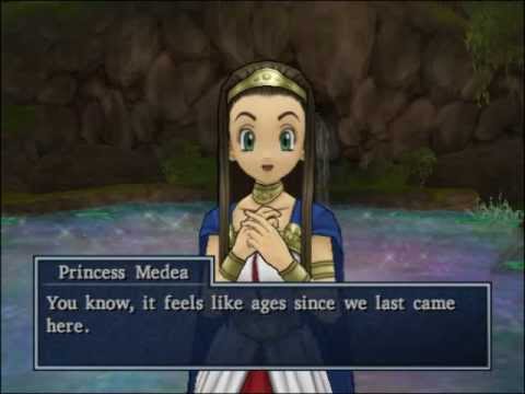 173 Dragon Quest 8 Cutscene - Visiting Medea at Mystical Spring After Flying