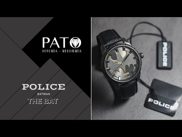 Vídeo relacionado con Police Edición Limitada Forever Batman Caja de Acero Inoxidable & Correa de Cuero Genuino Negro Reloj para Hombres