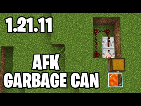 Automatic Trash Can Design | Minecraft Java 1.21.11