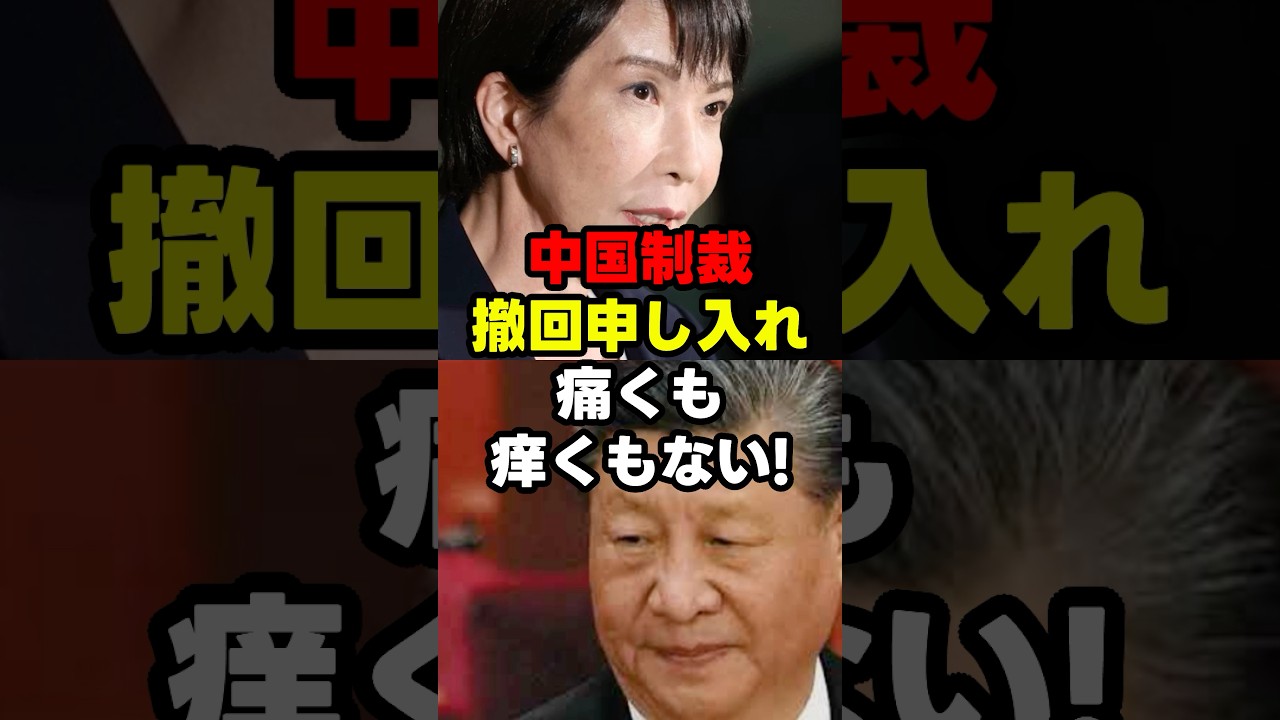 🔥100万再生！中国から制裁も実害ゼロ…日本は撤回申し入れで中国の圧を突っぱねた！#高市政権 #高市早苗 #政治ショート #政治 #shorts