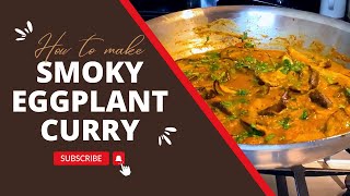 Impress With Less: Simple Yet Flavorful Smoky Eggplant Curry Recipe | NutritionistDeepa.com