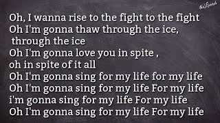 Sia - Sing For My Life HQ lyrics