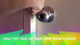 How to Unlock a door without keys using a credit card! (Life Hack)