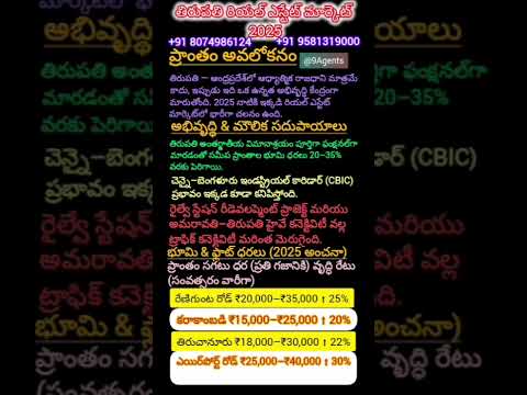"2025లో తిరుపతి రియల్ ఎస్టేట్ బూమ్! ఎక్కడ పెట్టుబడి పెట్టాలి?"#vitalshorts