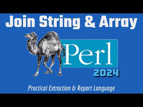 Learn Perl Programming Tutorial: Join Array & String 2024