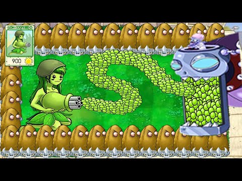 999 Anime Gatling Girl vs Team NUT vs Giga- Gargantuar vs Dr.Zomboss | Plants vs Zombies Crumbs mode