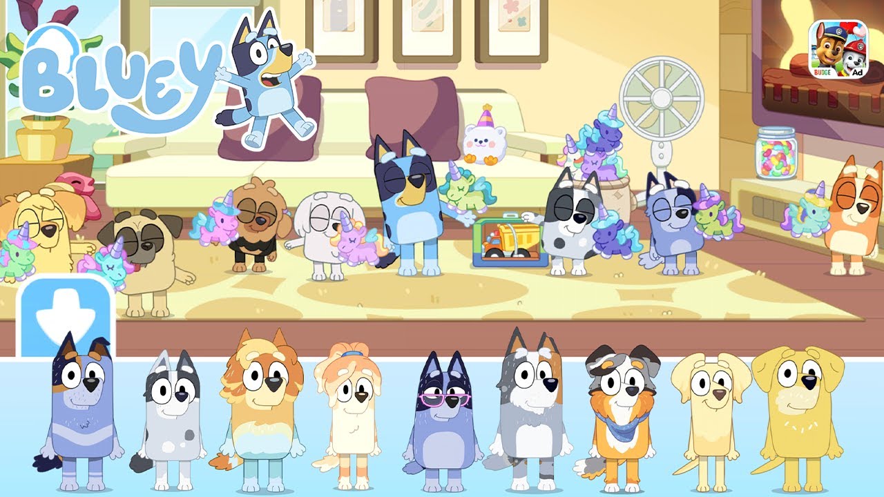 🌈🌈Let's Play Bluey The Videogame! Party With Bluey & Bingo At Uncle Stripe's House 🌈🌈