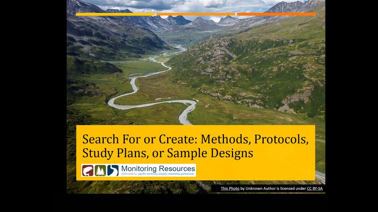 Search For or Create - Methods, Protocols, Study Plans, or Sample Designs in MonitoringResources.org