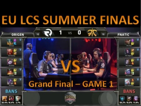 FNC vs OG Game1, EU LCS 2015 Summer Playoffs FINAL