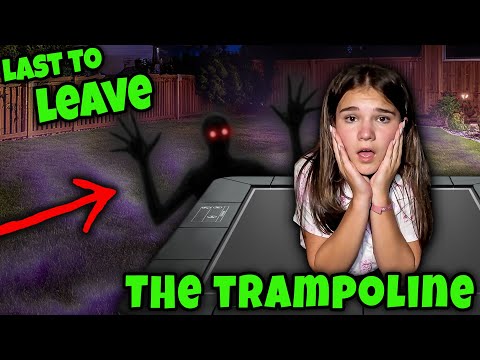 Last To Leave The TRAMPOLINE AT NIGHT!! Someone Was Watching Us!