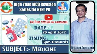 Download Lagu Medicine | High Yield MCQ Revision Series for NEET PG || Dr Srinath Chandramani Thumbnail