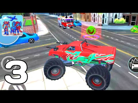 Flying Monster Truck Transform Elephant Robot Game - Survival Part 3 (Android GamePlay Walkthrough)
