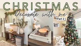 CHRISTMAS DECORATE WITH ME | Entryway Decor | Christmas Tree Decor | Part 2 | Christmas Decor Ideas