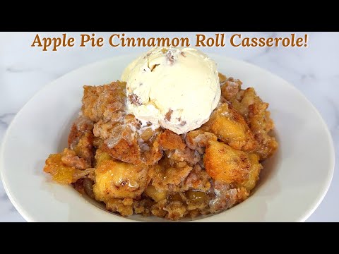 HOW TO MAKE AN APPLE PIE CINNAMON ROLL CASSEROLE!