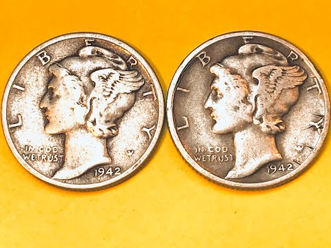 1942 US Mercury Dime - Worth $25,000 or $2.50 - United States Mercury Dime Coin Collection
