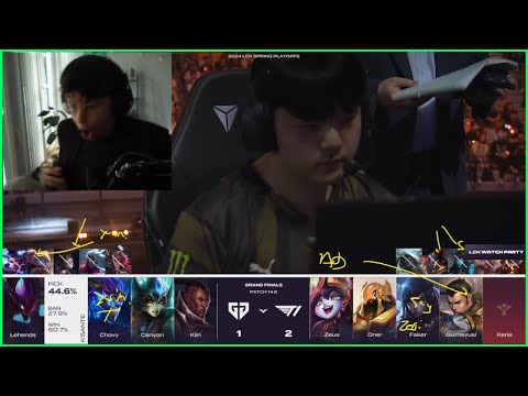 Caedrel Reacts To Canyon Picking Kha'Zix On Match Point In LCK Finals