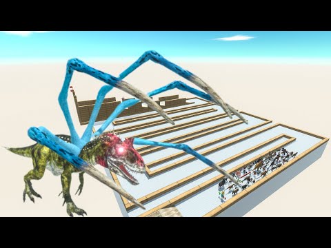 Escape From Alien Cryolophosaurus - Last Survivor - Zigzag Course | Animal Revolt Battle Simulator