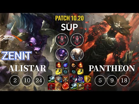 HLE Zenit Alistar vs Pantheon Sup - KR Patch 10.20