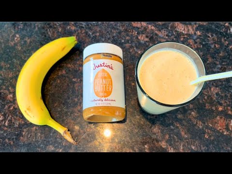 Peanut Butter Banana Smoothie Recipe 🥜🍌 - Instant Energy Boost ⚡️ - Perfect Breakfast On The Go! 🥤