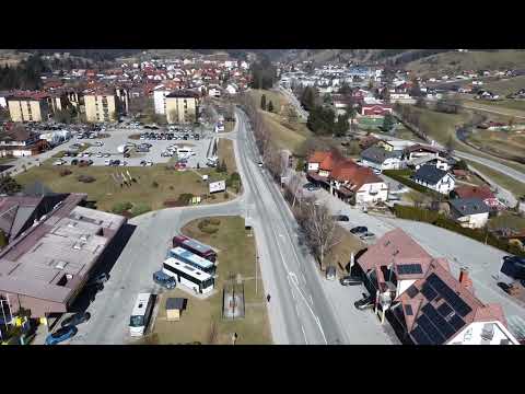 Flyby drone footage from Zreče, Slovenia