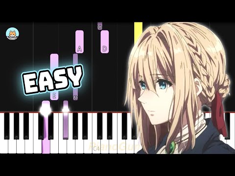 Violet Evergarden ED - "Michishirube" - EASY Piano Tutorial & Sheet Music