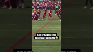 This is the second dust-up for Walker III after he threw a football at Drue Tranquill last week