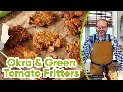 Okra and Green Tomato Fritters