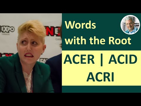 Words With the Root ACER | ACID | ACRI (4 Illustrated Examples)