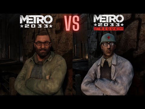 Metro 2033 VS Metro 2033 Redux graphics comparison ☣️| Poor character animation in Redux? 🤔| PC 🖥️🖱️