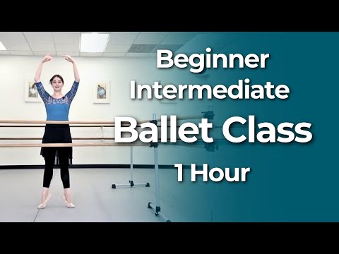 1 Hour Beginner-Intermediate Ballet Class | Full Ballet Workout at Home