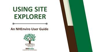 NHEnviro User Guide: Using Site Explorer