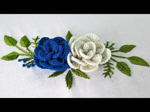 Gorgeous 3D Flower Design | Hand Embroidery ideas