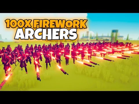 100x FIREWORK ARCHERS VS EVERY FACTION | TABS MODDED GAMEPLAY