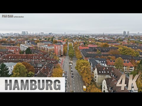 Hamburg, Germany: Hamm-Nord - Sievekingsallee, Hammer Steindamm - 4K Ultra HD - 0130