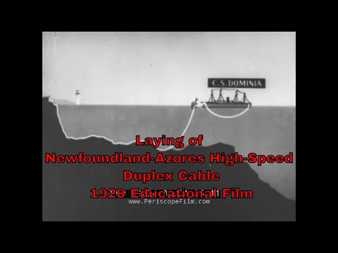 LAYING OF WESTERN UNION TRANS-ATLANTIC CABLE   1928 EDUCATIONAL FILM  TELEGRAPH 99034